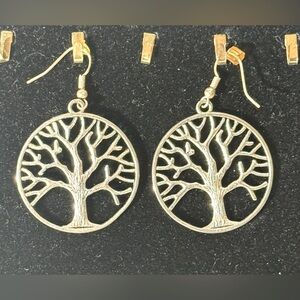 Silver Tree of Life Dangle Earrings